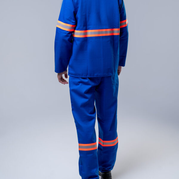 Camisa azul de refletivo laranja 4