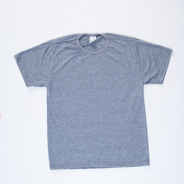 Camiseta cinza mescla manga curta 1
